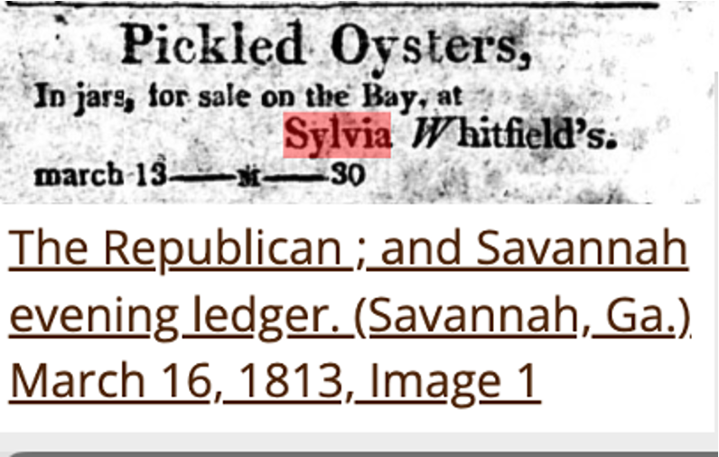 Sylvia Whitfield, Cookhouse and Catering, 1810