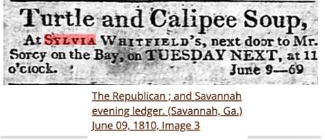 Sylvia Whitfield, Cookhouse and Catering, 1810
