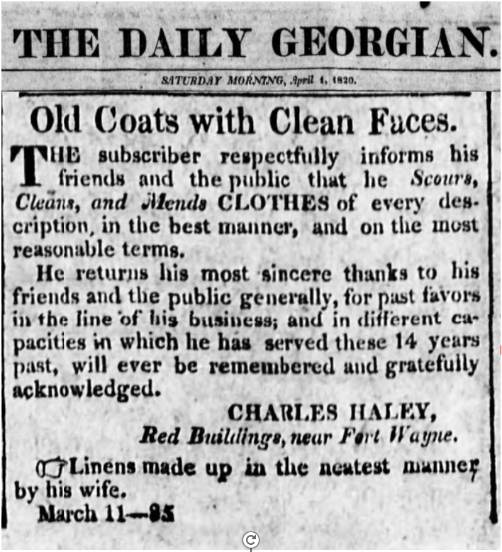 Charles Haley, Tailor